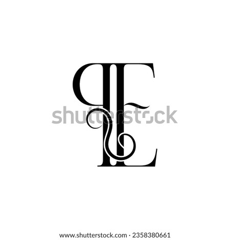 Initial letter PE logo design creative modern symbol icon monogram