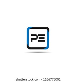 Initial Letter PE Logo Template Design