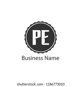 Initial Letter Pe Logo Template Design Stock Vector (Royalty Free ...