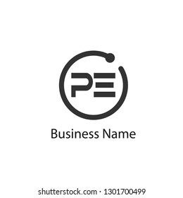 Initial Letter PE Logo Template Design
