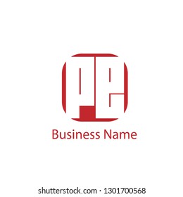 Initial letter PE Logo Template Design