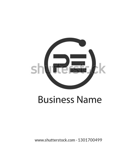 Initial Letter PE Logo Template Design