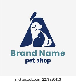 Initial Letter A Pets Logo Design