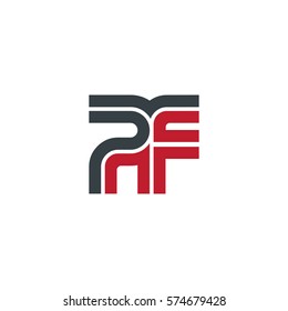 Initial Letter PF Linked Design Logo