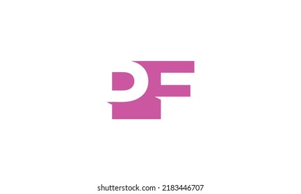Initial Letter PF Logo. Simple Business Logo