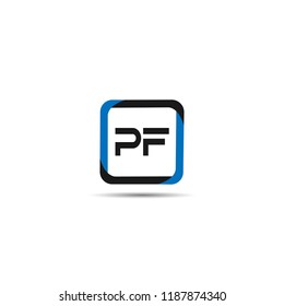 Initial Letter PF Logo Template Design