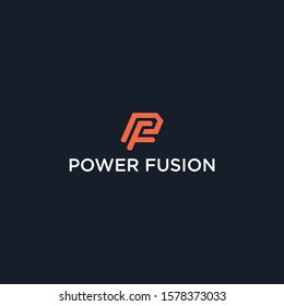 initial letter pf in modern style