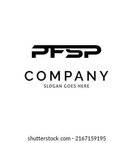 Initial Letter PFSP Icon Vector Logo Template Illustration Design