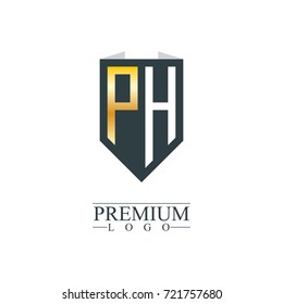Initial Letter PH Company Design Logo Template