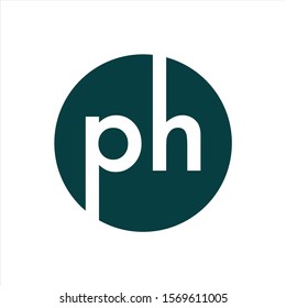 Initial Letter Ph Lowercase Logo Template Stock Vector (Royalty Free ...