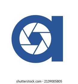 Initial Letter A Photography Logo Camera lens Concept. Photography Logo Combined A Letter Camera Sign Logo