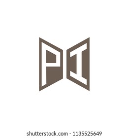 Initial Letter PI Hexagonal Shape Logo Design