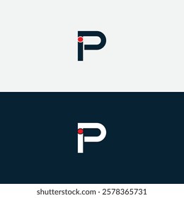 Initial letter PI IP logo design template element. Letter PI IP icon design. Suitable for business and technology isolated on white background
