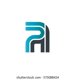 Initial Letter PI Linked Design Logo