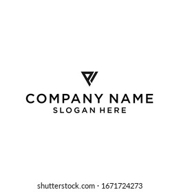 initial letter pi logo design vector illustration template