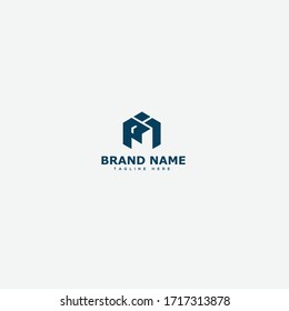 Diseño de logotipo IP de carta inicial