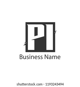 Initial Letter PI Logo Template Design