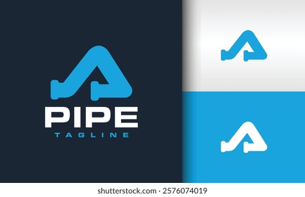 initial letter A pipe logo