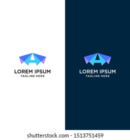 Initial Letter A Pixel  Logo Business Vector Design Template .