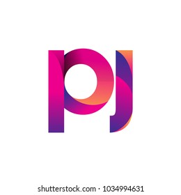 Initial Letter Pj Logo Lowercase Magenta Stock Vector (Royalty Free ...