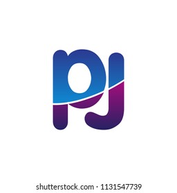 Initial Letter PJ Logo Lowercase, colorful logotype Modern and Simple Logo Design.
