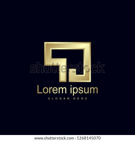 Initial Letter PJ Logo Template Vector Design