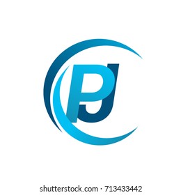 Initial Letter Pj Logotype Company Name Stock Vector (royalty Free 