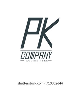 Initial Letter PK Design Logo Template