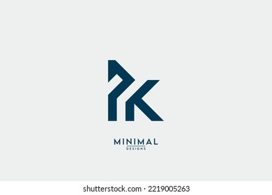 Initial letter PK, KP, P, K Logo Design Vector Template Element.