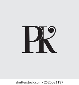 Initial letter PK logo design
