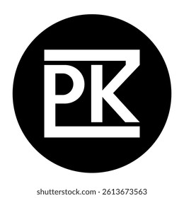 Initial Letter PK Logo Design Vector Template. Creative Abstract Letter PK Logo Design