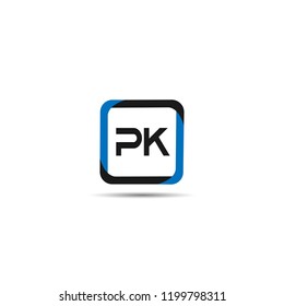Initial Letter PK Logo Template Design