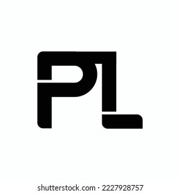 Initial letter PL logo design