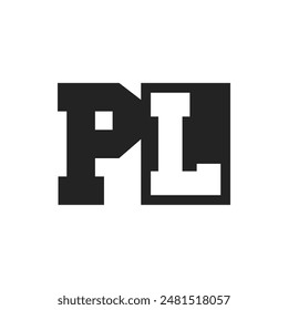 Initial Letter PL Logo Design Template. PL Logo