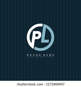 Initial Letter PL Logo - Minimal Business Logo for Alphabet P and L