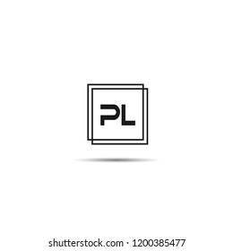 Initial Letter PL Logo Template Design