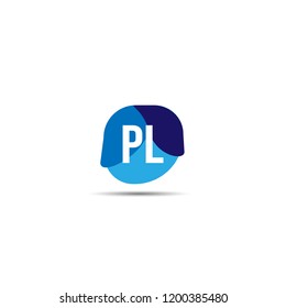 Initial Letter PL Logo Template Design