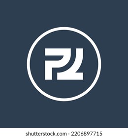 Initial letter PL LP logo template - Vector