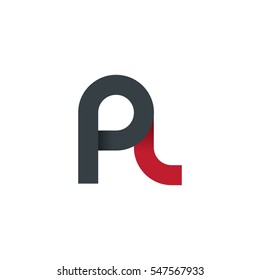 Initial Letter PL Rounded Lowercase Logo