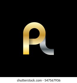 Initial Letter PL Rounded Lowercase Logo