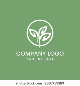 Diseño del logotipo de la planta de letras iniciales Signo de símbolo creativo moderno