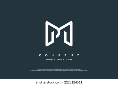 Initial Letter PM Logo Design Vector Template