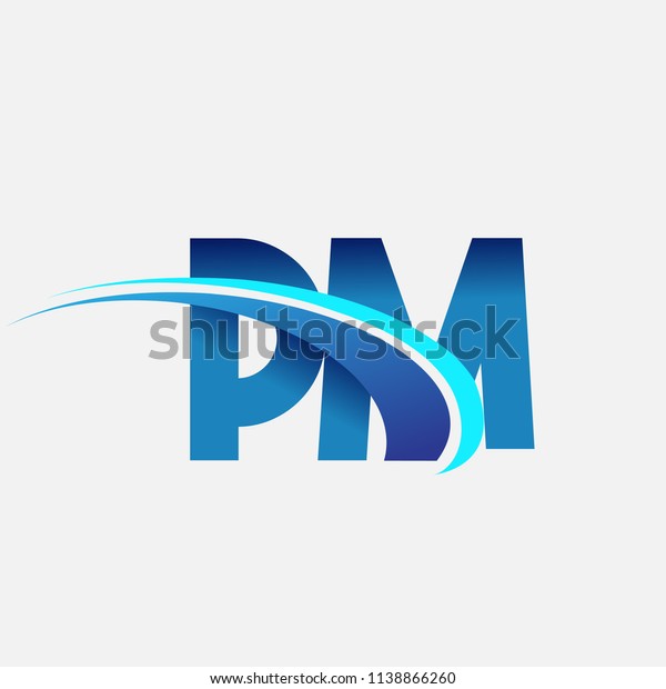 Initial Letter Pm Logotype Company Name Stock Vector (Royalty Free ...