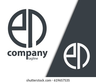 Initial Letter PN EN With Linked Circle Logo