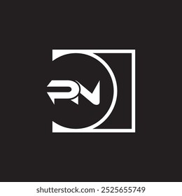 Letra inicial PN, elegante logotipo de monograma superpuesto