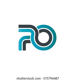 Initial Letter PO Linked Design Logo