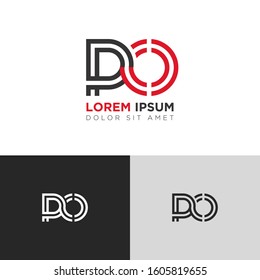 Initial Letter PO linked uppercase overlap modern logo design template. Suitable for business, consulting group company