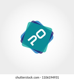 Initial Letter PO Logo Template Vector Design