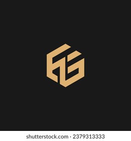 Initial Letter EG polygon Logo With Creative Modern Business Typography Vector Template,