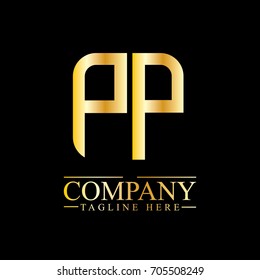 Initial Letter PP Linked Box Design Logo